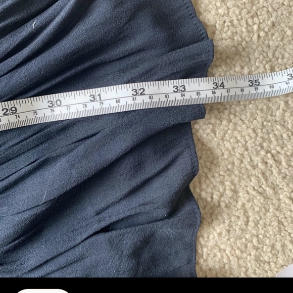 Loft Ruffle and Lace Navy Dress - Picture 8 of 9